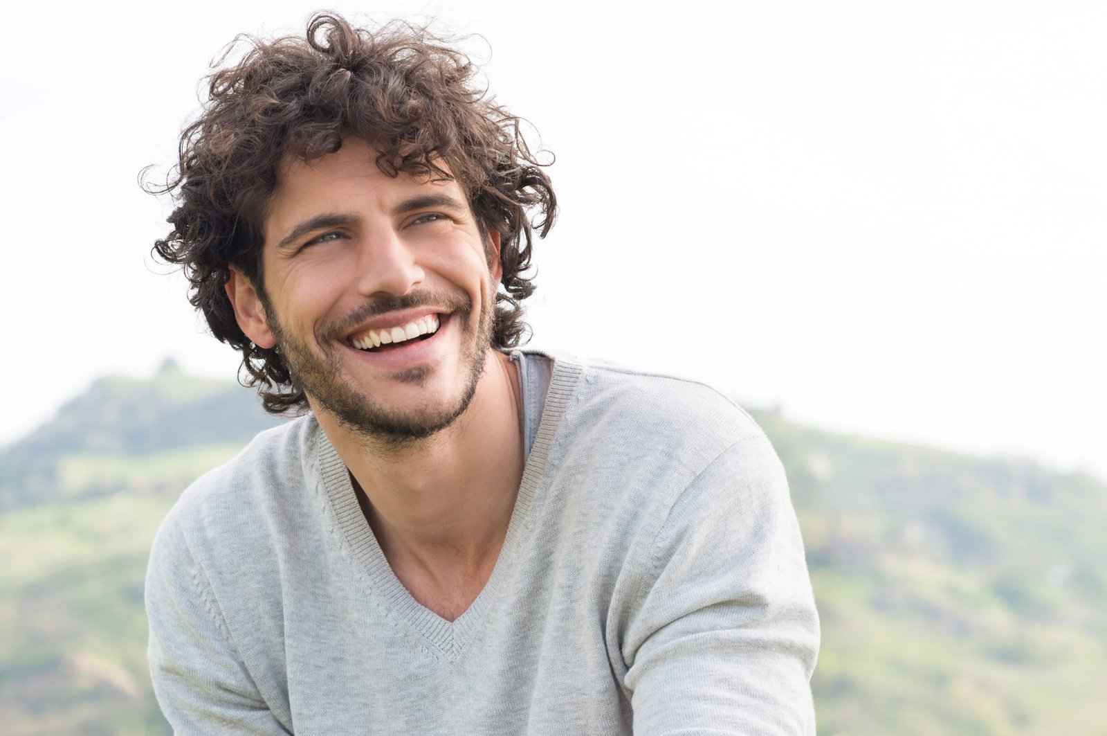 Handsome man smiling